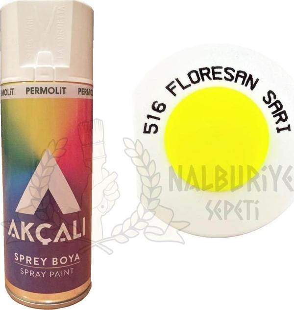 Akçalı Akrilik Sprey Boya FLORESAN SARI 400 ml - 516 - Image 1