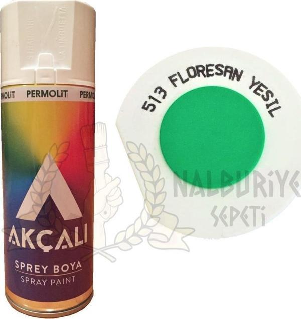 Akçalı Akrilik Sprey Boya FLORESAN YEŞİL 400 ml - 513 - Image 1