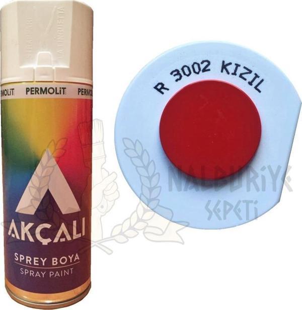 Akçalı Akrilik Sprey Boya KIZIL 400 ml - RAL3002 - Image 1