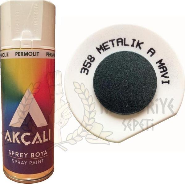 Akçalı Akrilik Sprey Boya METALİK AÇIK MAVİ (Simli) 400 ml - 358 - Image 1