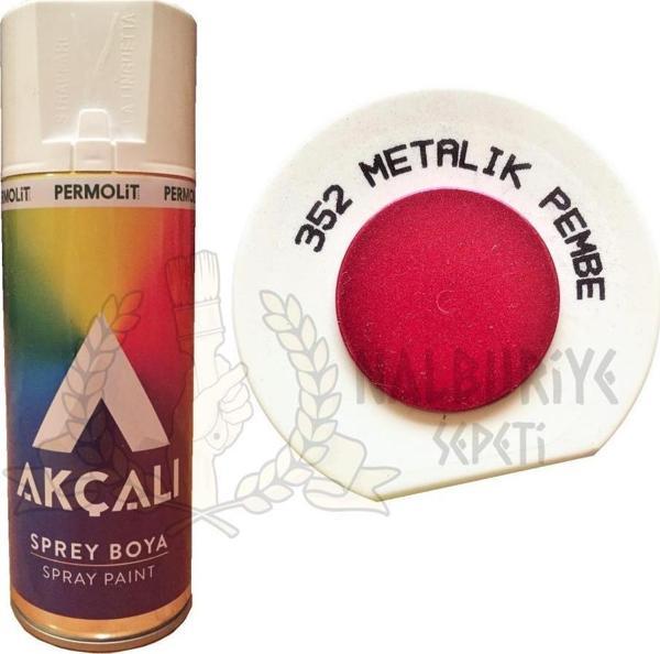 Akçalı Akrilik Sprey Boya METALİK PEMBE (Simli) 400 ml - 352 - Image 1