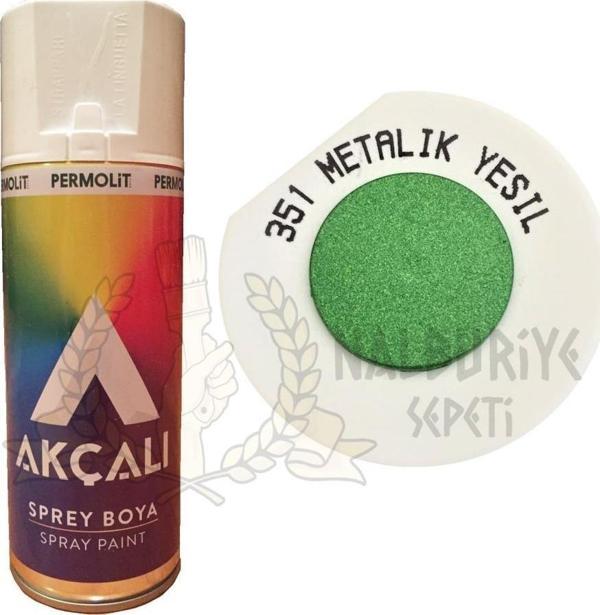 Akçalı Akrilik Sprey Boya METALİK YEŞİL (Simli) 400 ml - 351 - Image 1
