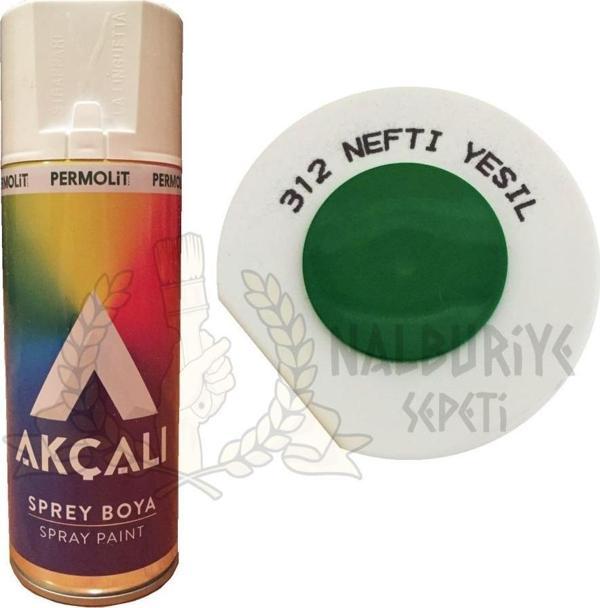 Akçalı Akrilik Sprey Boya NEFTİ YEŞİL 400 ml - RAL6002 - 312 - Image 1