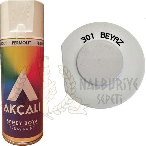 Akçalı Akrilik Sprey Boya PARLAK BEYAZ 400 ml - 301 - Image 1