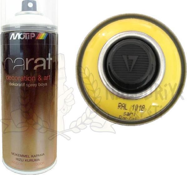 Motip Carat Akrilik Sprey Boya SARI PARLAK 400 ml - RAL1018 - Image 1