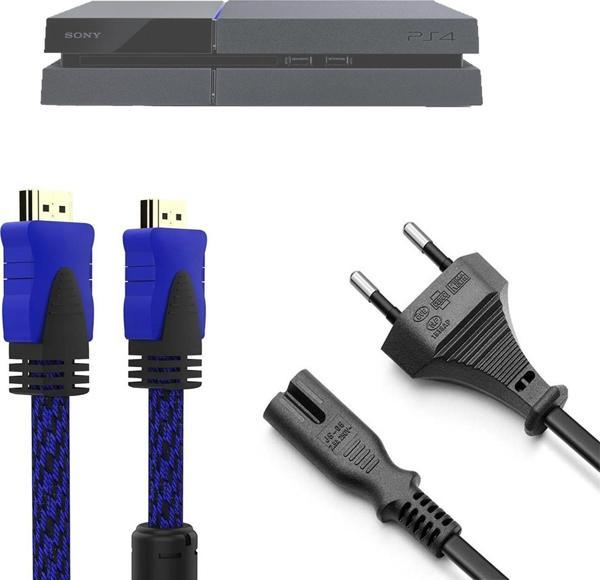 PS4 Güç Kablosu Hdmi Örgülü Kablo Set Playstation 4 Aksesuar - Image 1