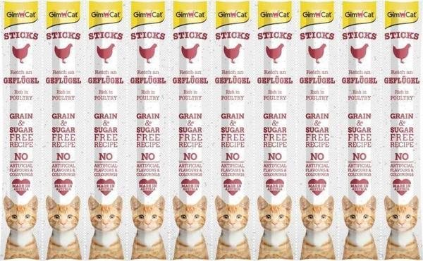 GimCat Sticks Kümes Hayvanı etli Ödül Çubukları 50 gr - 10lu - Image 1
