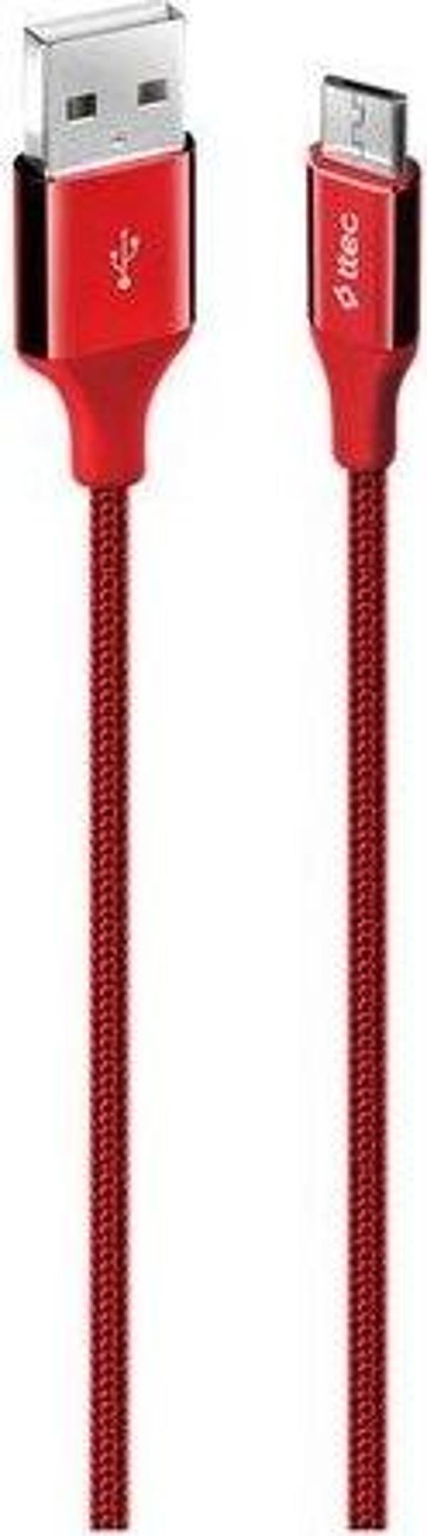 Ttec AlumiCable Micro USB Kablo Kırmızı 1.20 cm 2DK11K - Image 1