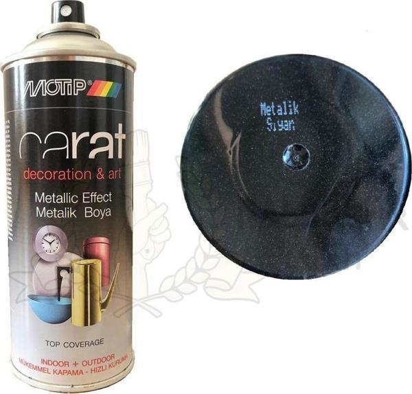 Motip Carat Akrilik Sprey Boya METALİK SİYAH 400 ml - Image 1