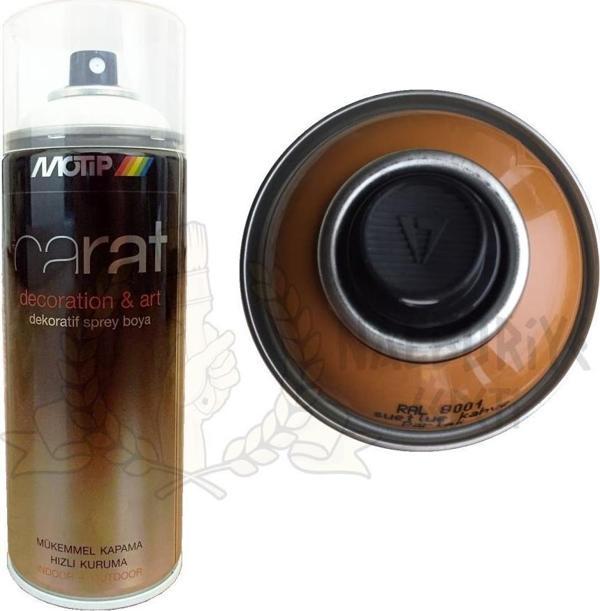 Motip Carat Akrilik Sprey Boya SÜTLÜ KAHVE PARLAK 400 ml - RAL8001 - Image 1