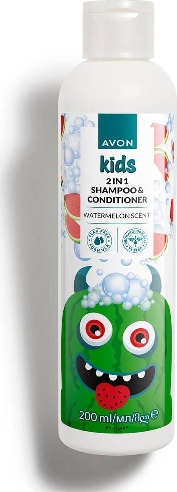 Kids 2 si 1 Arada Karpuz Kokulu Çocuk Saç Kremi ve Şampuanı 200 Ml. - Image 1