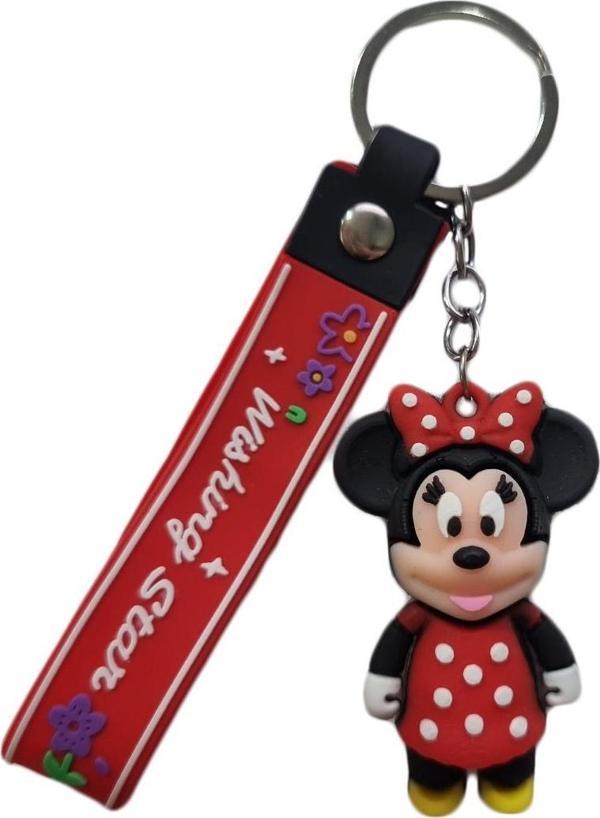 22 cm Silikon Anahtarlık Minni Mouse - Mini Fare Çocuk Anahtarlık - Image 1