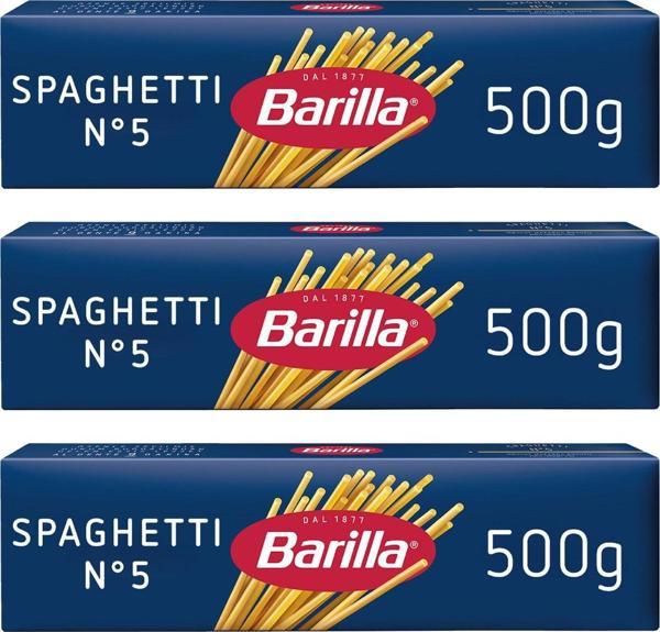 Barilla Spagetti No.5 500 G X 3 Adet - Image 1