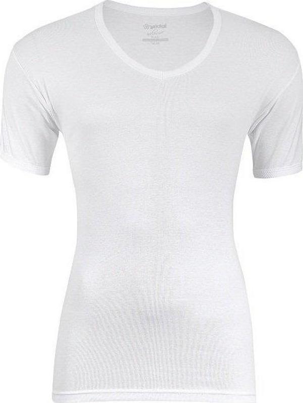 Yıldız 60 Battal Beyaz Ribana V Yaka Erkek Body - Image 1