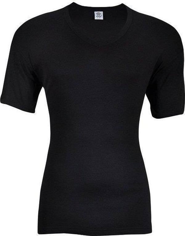 Yıldız 61 Erkek Battal Siyah Ribana V Yaka Erkek Body - Image 1