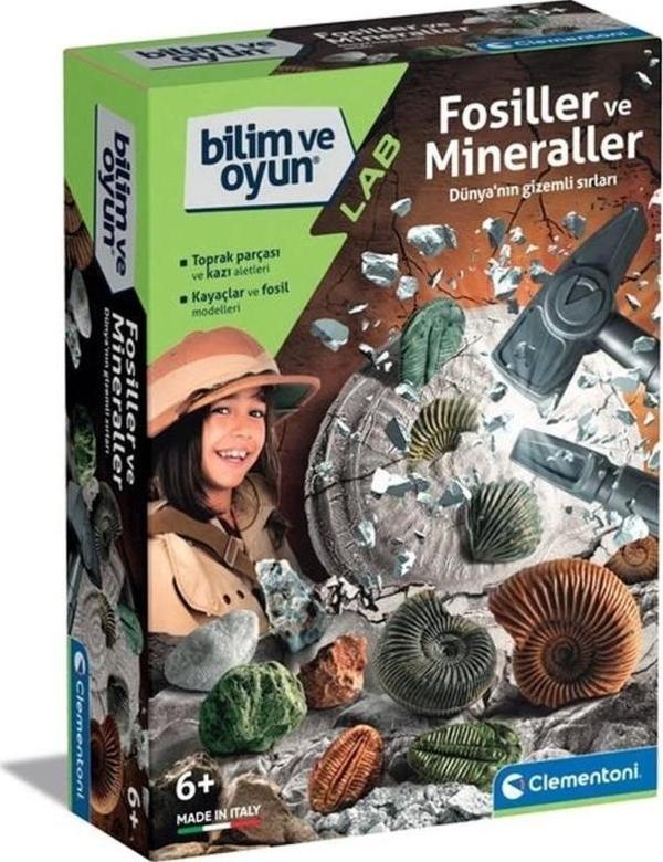 Clementoni Fosiller Ve Mineraller Kazı Seti 64336 Lisanslı Ürün - Image 1