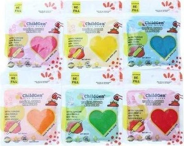 ChildGen Doğal Oyun Hamuru Ecopack 6 x 125 gr Set - Image 1