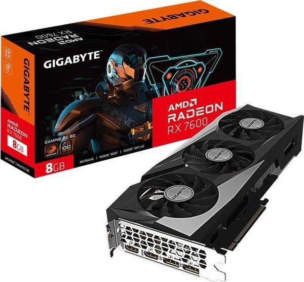 GIGABYTE Radeon RX 7600 GAMING OC 8GB GDDR6 128Bit FSR 3 AMD Ekran Kartı-GV-R76GAMING OC-8GD - Image 1