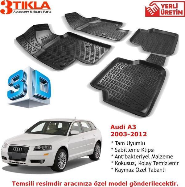 Audi A3 2006-2012 Premium 3D Havuzlu Paspas Seti - Image 1