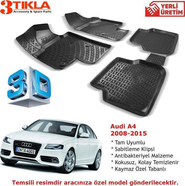 Audi A4 2008-2015 Premium 3D Havuzlu Paspas Seti - Image 1
