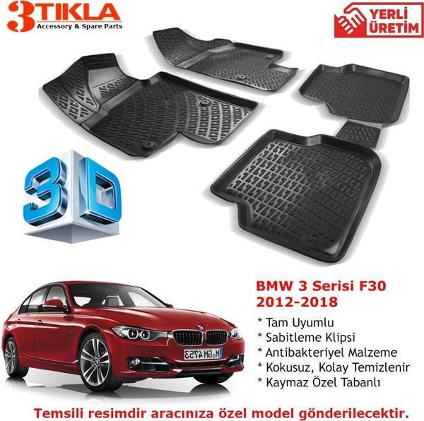 BMW 3 Serisi F30 2012-2018 Premium 3D Havuzlu Paspas Seti - Image 1