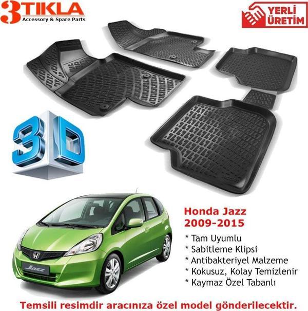 Honda Jazz 2009-2015 Premium 3D Havuzlu Paspas Seti - Image 1