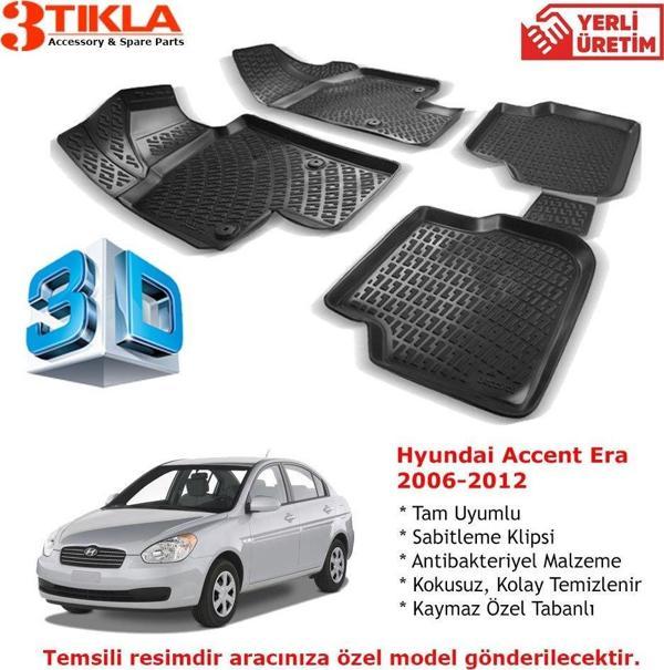 Hyundai Accent Era 2006-2012 Premium 3D Havuzlu Paspas Seti - Image 1