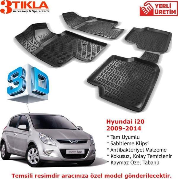 Hyundai i20 2009-2014 Premium 3D Havuzlu Paspas Seti - Image 1