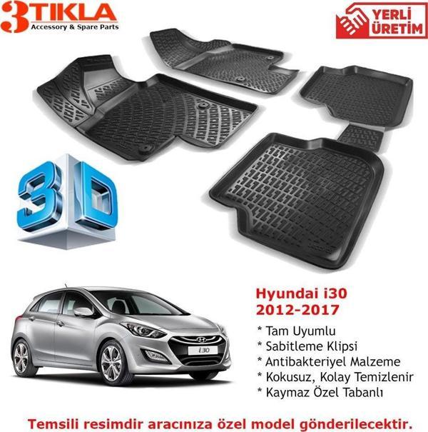 Hyundai i30 2012-2017 Premium 3D Havuzlu Paspas Seti - Image 1