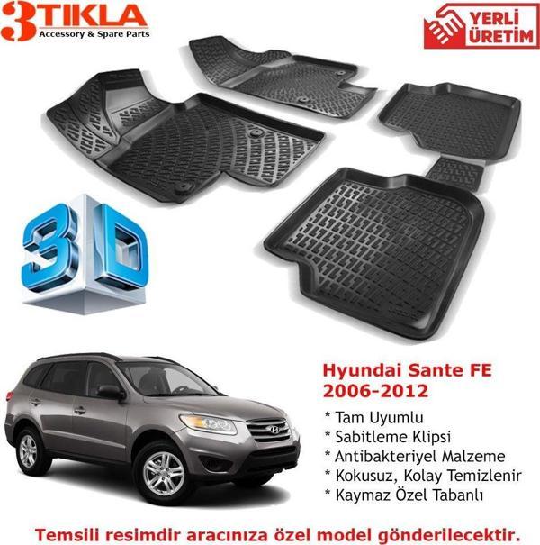 Hyundai Santa Fe 2006-2012 Premium 3D Havuzlu Paspas Seti - Image 1
