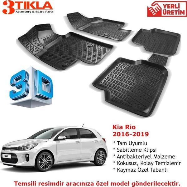 Kia Rio 2016-2019 Premium 3D Havuzlu Paspas Seti - Image 1