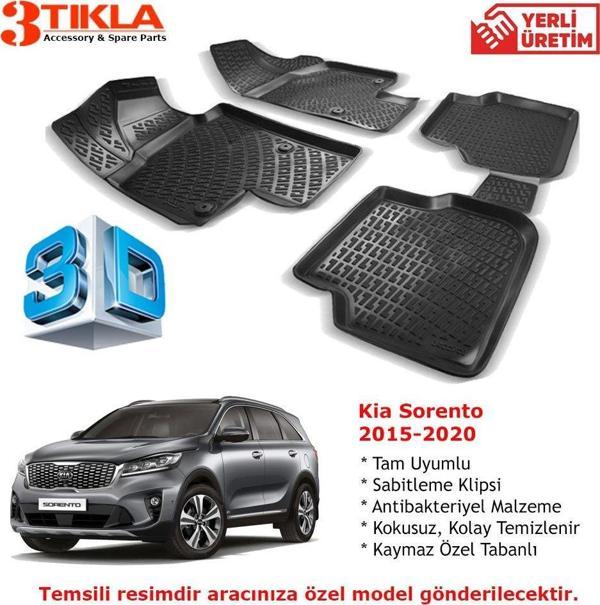 Kia Sorento 2015-2020 Premium 3D Havuzlu Paspas Seti - Image 1