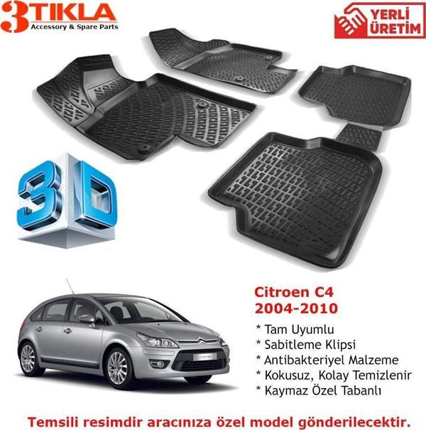 Citroen C4 2004-2010 Premium 3D Havuzlu Paspas Seti - Image 1