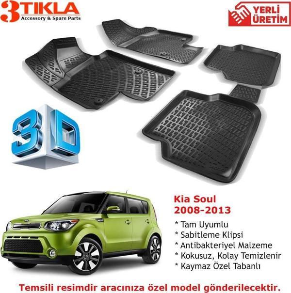 Kia Soul 2008-2013 Premium 3D Havuzlu Paspas Seti - Image 1