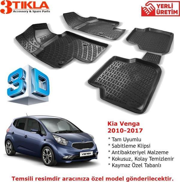 Kia Venga 2010-2017 Premium 3D Havuzlu Paspas Seti - Image 1