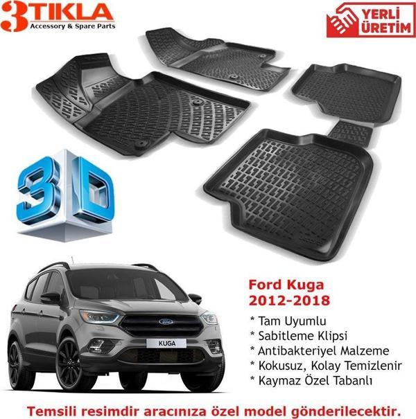 Kuga 2012-2018 Premium 3D Havuzlu Paspas Seti - Image 1