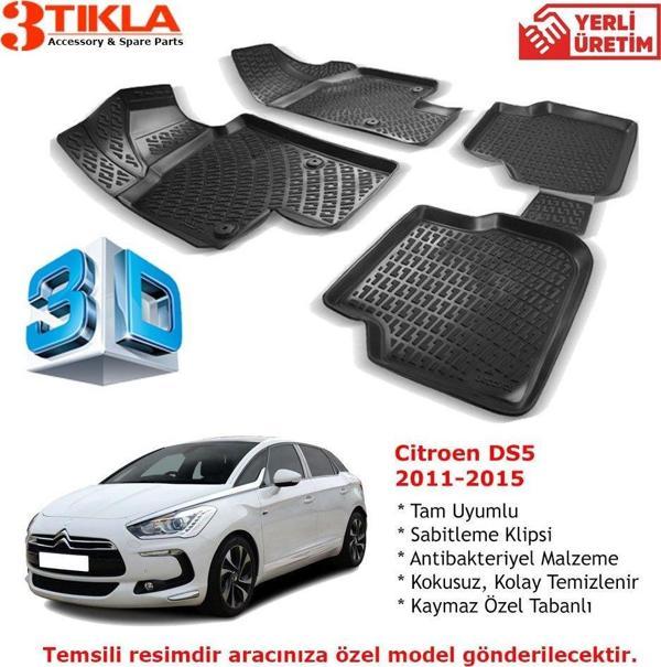Citroen DS5 2011-2015 Premium 3D Havuzlu Paspas Seti - Image 1