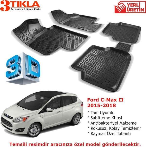C-Max II 2015-2018 Premium 3D Havuzlu Paspas Seti - Image 1