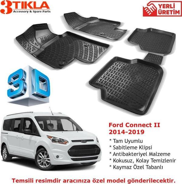 Connect II 2014-2019 Premium 3D Havuzlu Paspas Seti - Image 1