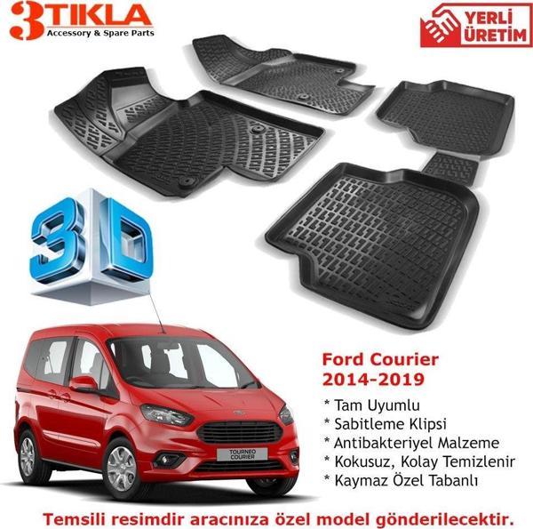 Courier 2014-2019 Premium 3D Havuzlu Paspas Seti - Image 1