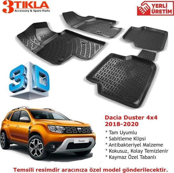 Dacia Duster 4x4 2018-2020 Premium 3D Havuzlu Paspas Seti - Image 1