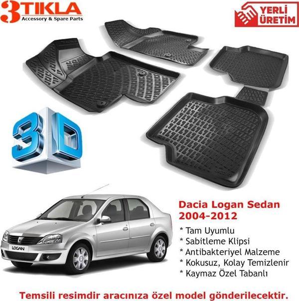 Dacia Logan Sedan 2004-2012 Premium 3D Havuzlu Paspas Seti - Image 1