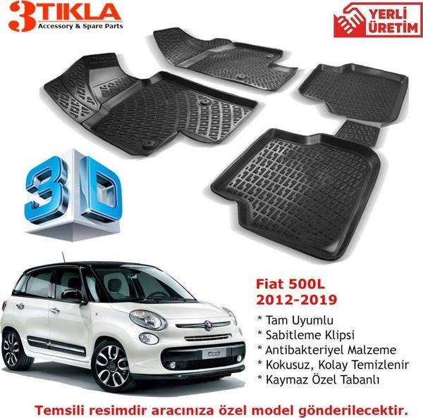 Fiat 500L 2012-2019 Premium 3D Havuzlu Paspas Seti - Image 1