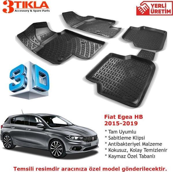 Fiat Egea HB 2015-2019 Premium 3D Havuzlu Paspas Seti - Image 1