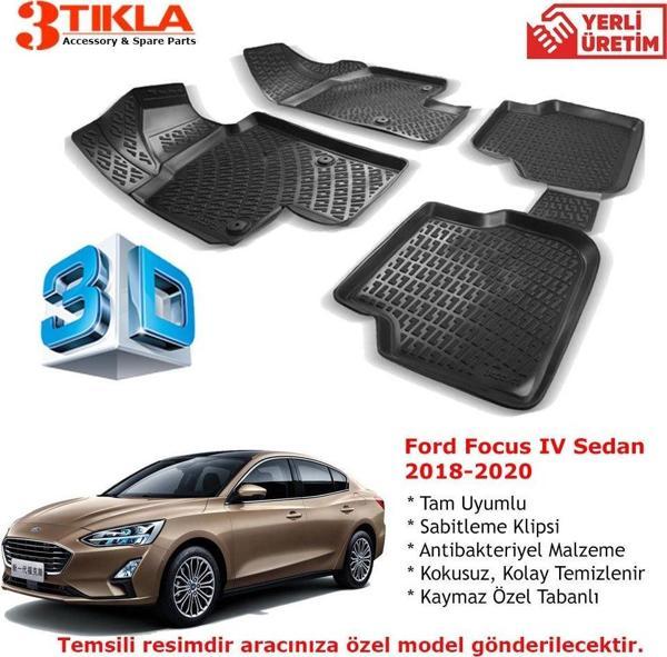 Focus IV Sedan 2018-2020 Premium 3D Havuzlu Paspas Seti - Image 1