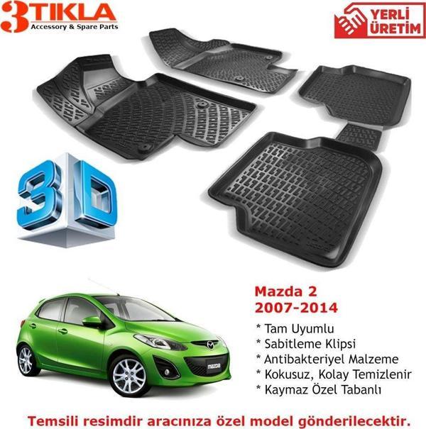 Mazda 2 2007-2014 Premium 3D Havuzlu Paspas Seti - Image 1