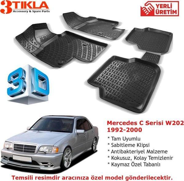 Mercedes C Serisi W202 1992-2000 Premium 3D Havuzlu Paspas Seti - Image 1