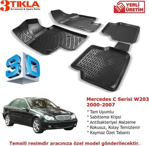 Mercedes C Serisi W203 2000-2007 Premium 3D Havuzlu Paspas Seti - Image 1