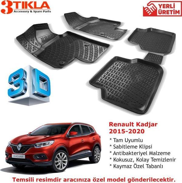 Renault Kadjar 2015-2020 Premium 3D Havuzlu Paspas Seti - Image 1