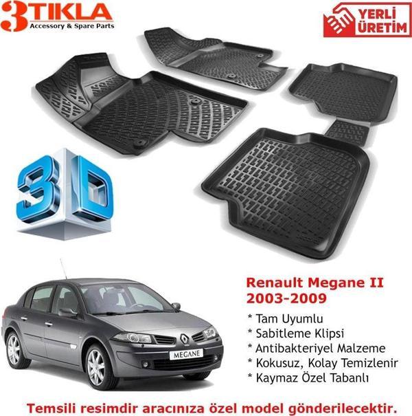 Renault Megane II 2003-2009 Premium 3D Havuzlu Paspas Seti - Image 1